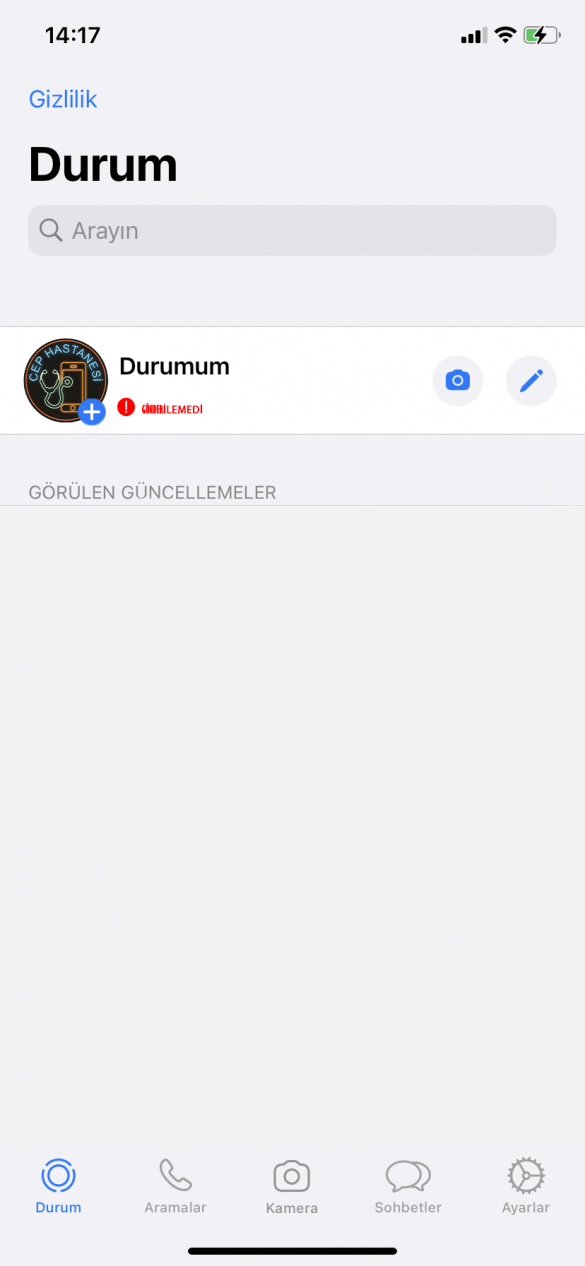 Cep Hastanesi Durum